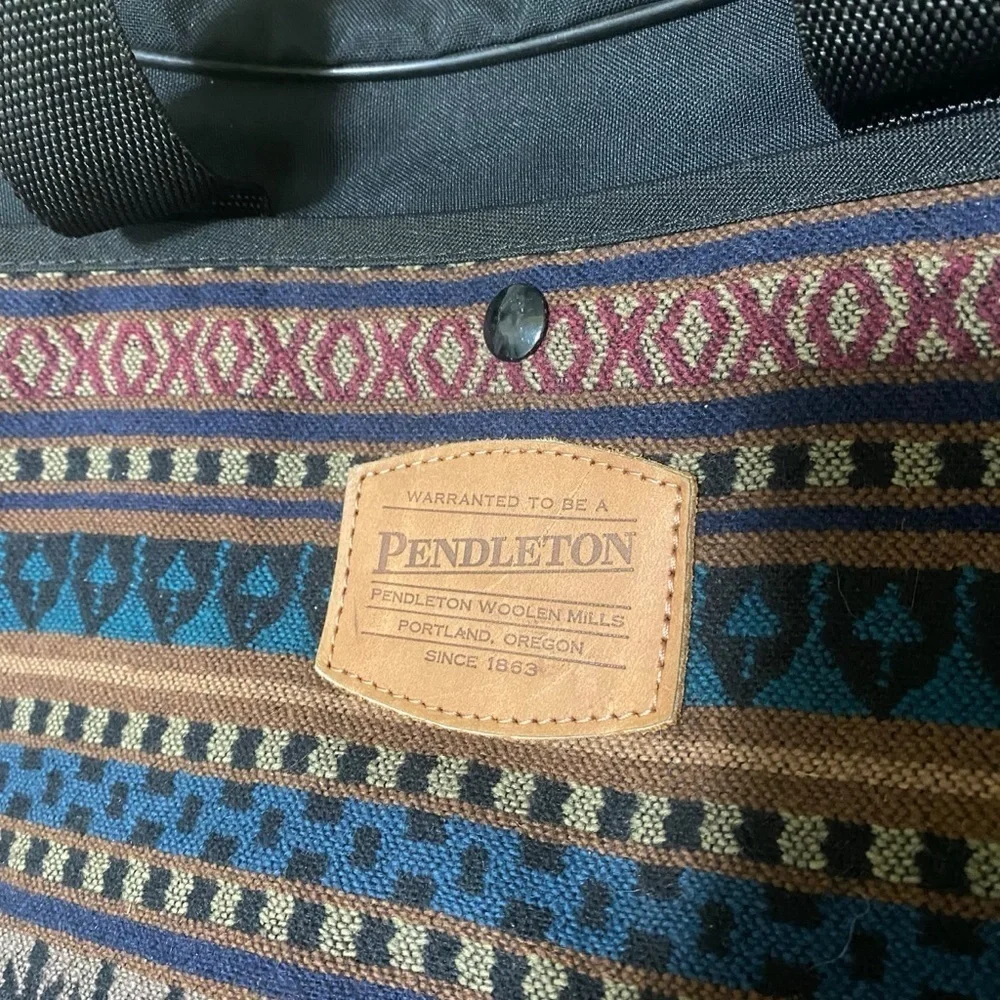 Pendleton Aztec Messenger Bag Wool Blend Laptop Bag Navy Black